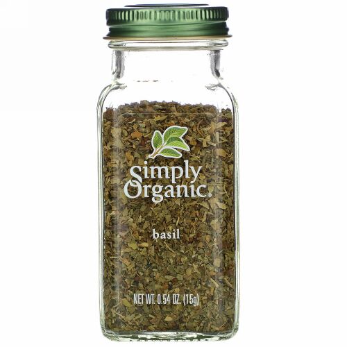 Simply Organic, バジル　0.54 oz (15 g)