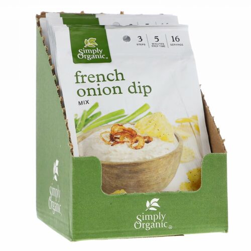 Simply Organic, フレンチオニオンディップミックス, 12 パック, 各 1.10 オンス (31 g)
