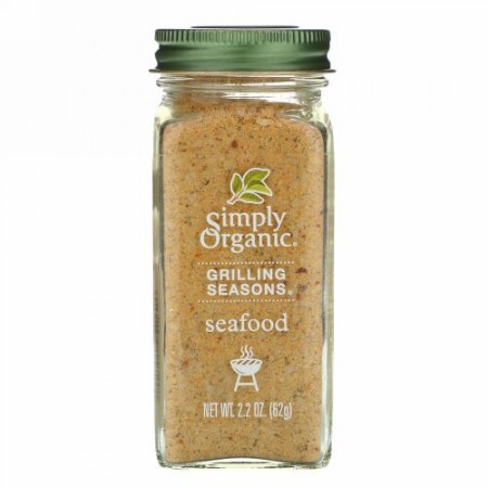 Simply Organic, グリルシーズンズ、 シーフード、 オーガニック、 2.2 oz (62 g)
