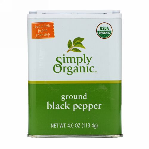 Simply Organic, 粉黒コショウ、4オンス (113.4 g)