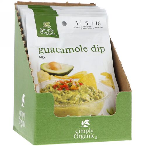 Simply Organic, Guacamole Dip Mix, 12 Packets, 0.8 oz (23 g) Each (Discontinued Item)