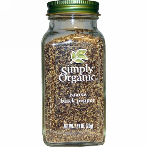 Simply Organic, オーガニックコース ブラックペッパー、 2.47 oz (70 g) (Discontinued Item)