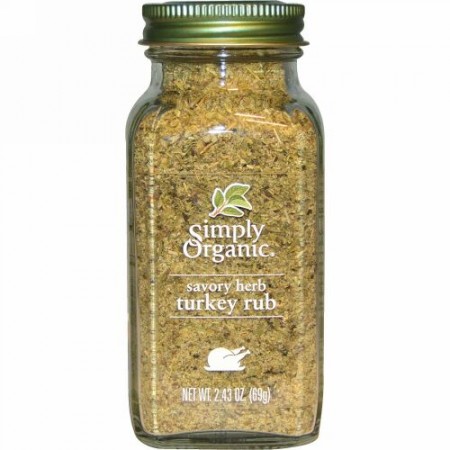 Simply Organic, オーガニックセイバリーハーブ、 ターキー ラブ、 2.43 oz (69 g) (Discontinued Item)