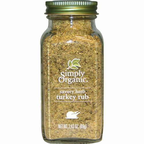 Simply Organic, オーガニックセイバリーハーブ、 ターキー ラブ、 2.43 oz (69 g) (Discontinued Item)