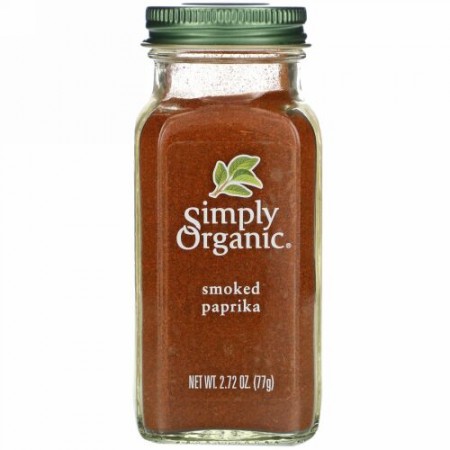 Simply Organic, オーガニック・スモークパプリカ、2.72 oz (77 g)
