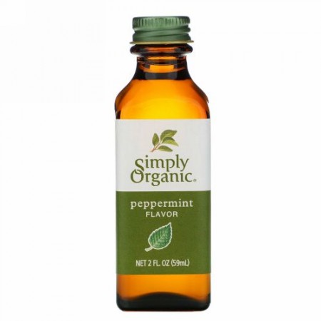 Simply Organic, ペパーミントフレーバー、 2液量オンス (59 ml)