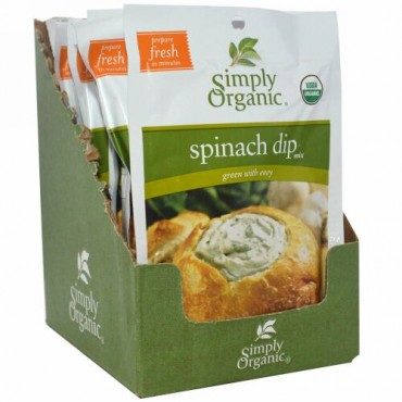Simply Organic, Spinach Dip Mix, 24 Packets, 1.41 oz (40 g) Each (Discontinued Item)