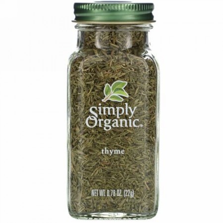 Simply Organic, タイム、0.78 oz (22 g)