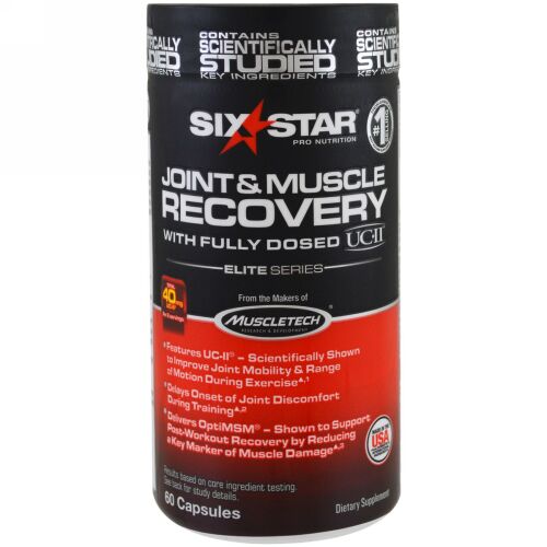 Six Star, エリートシリーズ、関節 & 筋肉回復、60カプセル (Discontinued Item)