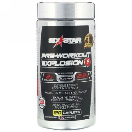 Six Star, プレワークアウトエクスプロージョン、カプレット120粒 (Discontinued Item)