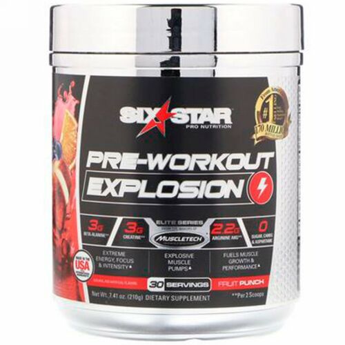Six Star, プレワーク・エクスポロージョン、フルーツパンチ、7.41 oz (210 g)