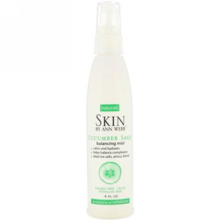 Skin By Ann Webb, Balancing Mist, Cucumber Sage, 4 fl oz (Discontinued Item)