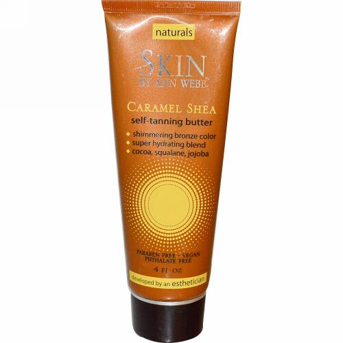 Skin By Ann Webb, セルフタンニング・バター、カラメルシア、4 液体オンス (Discontinued Item)