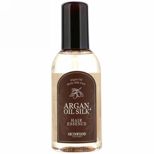 Skinfood, アルガンオイル・シルクプラス、ヘアエッセンス、3.38 fl oz (100 ml)