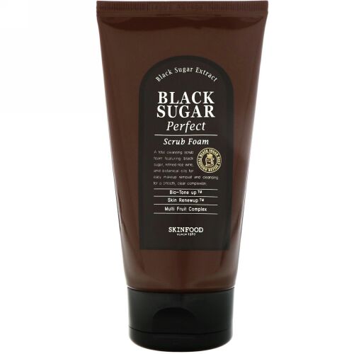 Skinfood, ブラックシュガー・パーフェクトスクラブフォーム、1.41オンス (40 g)