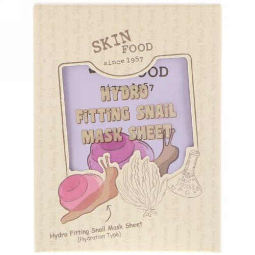 Skinfood, Hydro Fitting Snail Mask Sheet, 5 Sheets (Discontinued Item)