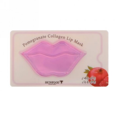 Skinfood, Pomegranate Collagen Lip Mask, 1 Sheet, 0.28 oz (8 g) (Discontinued Item)