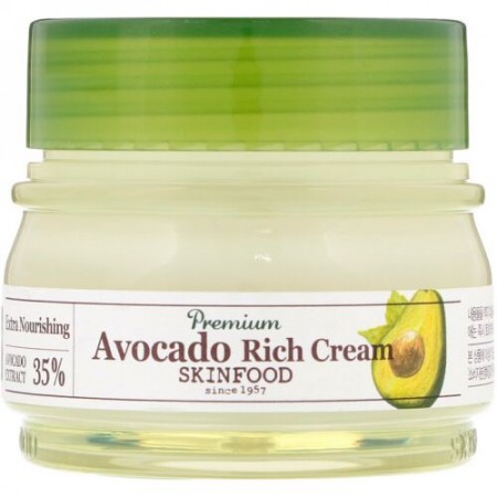 Skinfood, プレミアムアボカドリッチクリーム、2.13液量オンス (63 ml) (Discontinued Item)