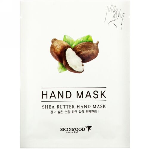 Skinfood, シアバター・ハンドマスク、0.54液量オンス (16 ml) (Discontinued Item)