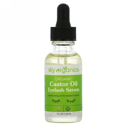Sky Organics, オーガニックキャスターオイル、まつ毛向上セラム、1液量オンス (30 ml)