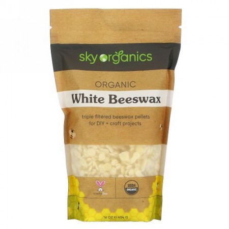 Sky Organics, Organic White Beeswax, 16 oz (454 g)
