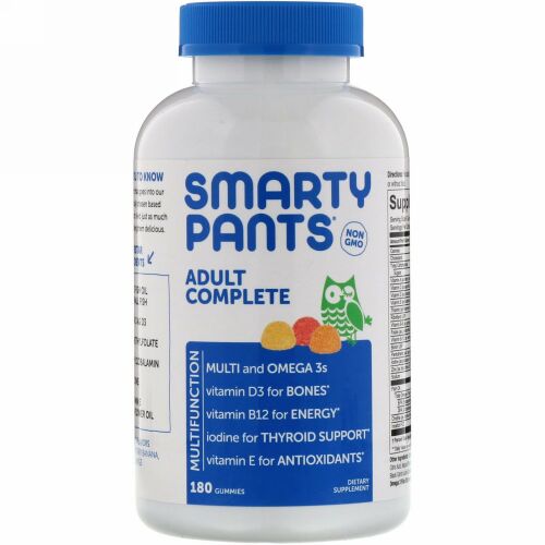 SmartyPants, アダルトコンプリート、グミ180粒