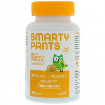 SmartyPants, Adult Probiotic Complete, Lemon Creme, 7 Billion CFU, 60 Gummies (Discontinued Item)