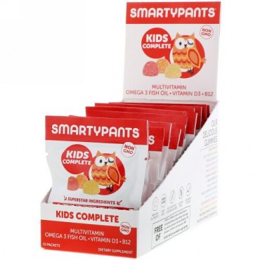 SmartyPants, Kids Complete Multivitamin, Strawberry Banana, Orange and Lemon, 15 Packets (Discontinued Item)
