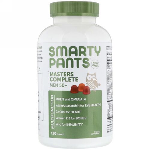 SmartyPants, Masters Complete Men 50+（マスターズコンプリートメン50プラス）、グミ120粒 (Discontinued Item)