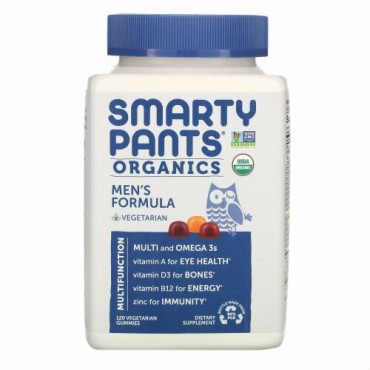 SmartyPants, オーガニックス、メンズフォーミュラ、ベジグミ120粒