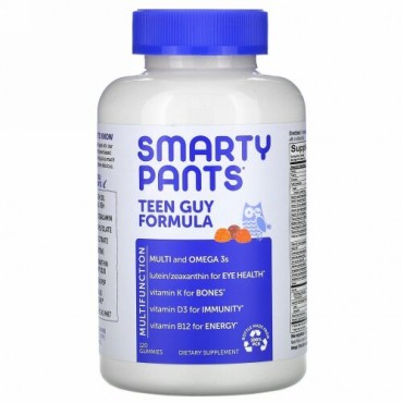 SmartyPants, Teen Guy Complete, Lemon Lime, Cherry, and Sour Apple, 120 Gummies