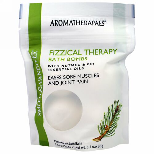 Smith & Vandiver, Fizzical Time Bath Bombs, Neroli,  4 Effervescent Bath Bombs,  .8 oz (229) ea (Discontinued Item)