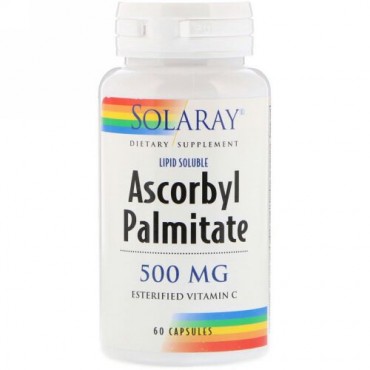 Solaray, パルミチン酸アスコルビル、500 mg、60 錠