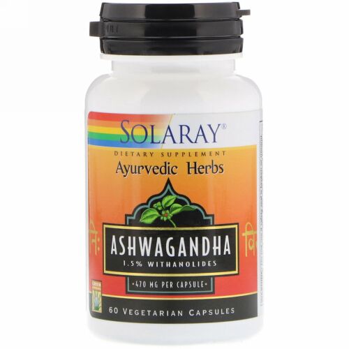 Solaray, アシュワガンダ、470mg、植物性カプセル60錠