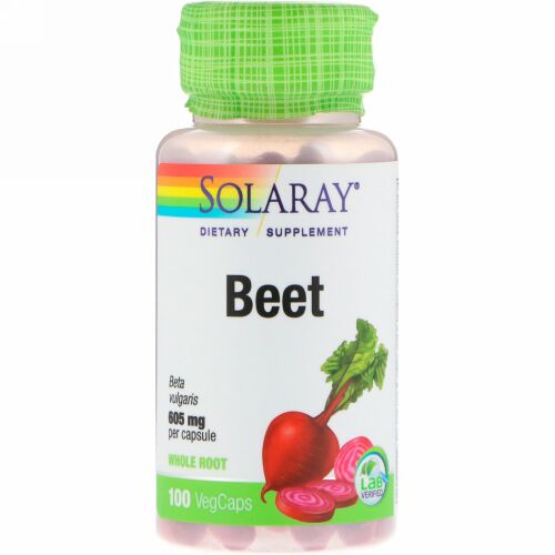 Solaray, ビート、605 mg、100野菜カプセル