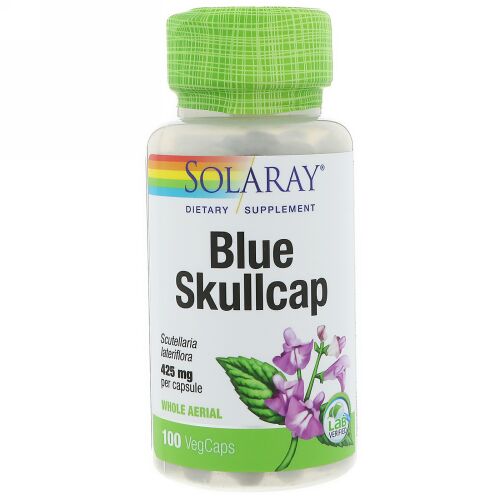 Solaray, Blue Skullcap, 425 mg, 100 VegCaps (Discontinued Item)