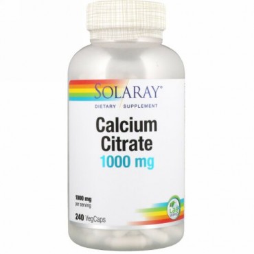 Solaray, Calcium Citrate, 1,000 mg, 240 VegCaps