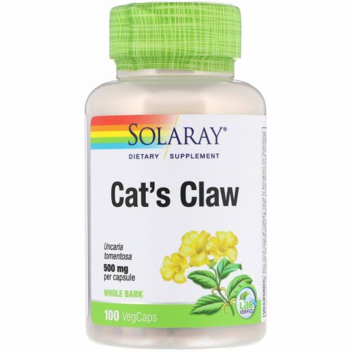 Solaray, Cat's Claw, 500 mg, 100 VegCaps