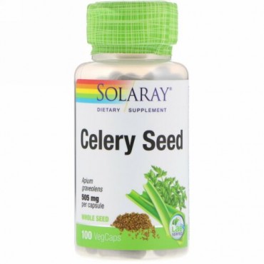 Solaray, セロリの種、505mg、植物性カプセル100個