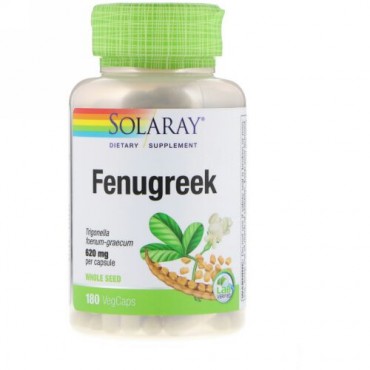 Solaray, Fenugreek, 620 mg, 180 VegCaps (Discontinued Item)