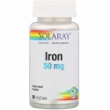 Solaray, 鉄分、50mg、ベジカプセル60粒