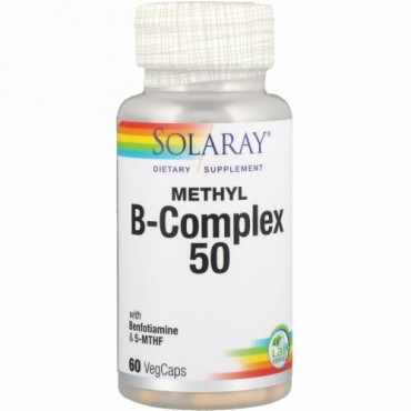 Solaray, メチルB-複合体50、60植物性カプセル