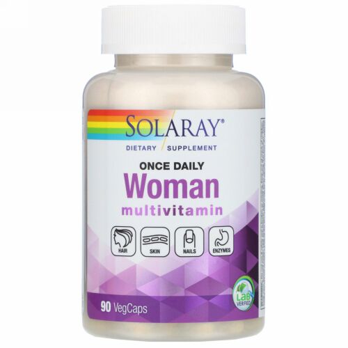 Solaray, Once Daily, Woman, Multivitamin, 90 VegCaps