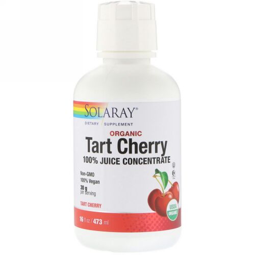 Solaray, Organic Tart Cherry, 100% Juice Concentrate, 16 fl oz (473 ml) (Discontinued Item)