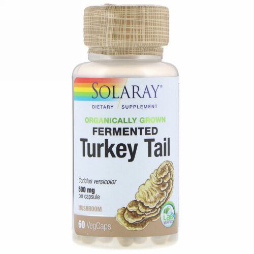Solaray, Organically Grown Fermented Turkey Tail, 60 VegCaps (Discontinued Item)