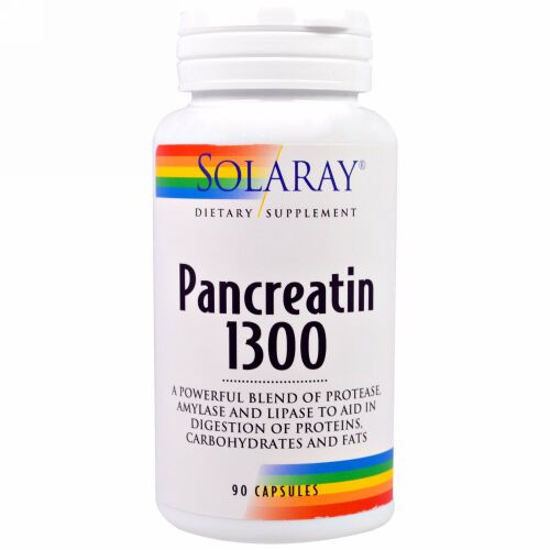 Solaray, Pancreatin 1300, 90 Capsules