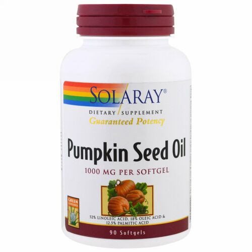 Solaray, Pumpkin Seed Oil, 1,000 mg, 90 Softgels