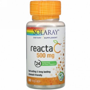 Solaray, Reacta-C, 500 mg, 60 VegCaps