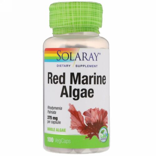 Solaray, 紅藻類（Red Marine Algae）、375 mg、ベジタリアンカプセル 100 錠