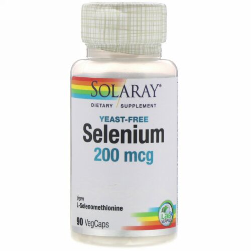 Solaray, セレン、200mcg、植物性カプセル90粒
